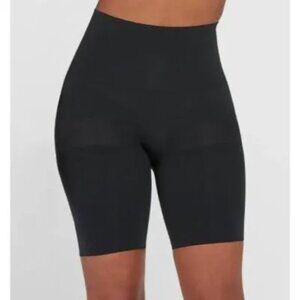ASSETS by Spanx size XL X-Large Shaping Mid-Thigh Shaper shorts Black